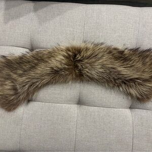 Auth Prada Fur Collar in Brown and Tan